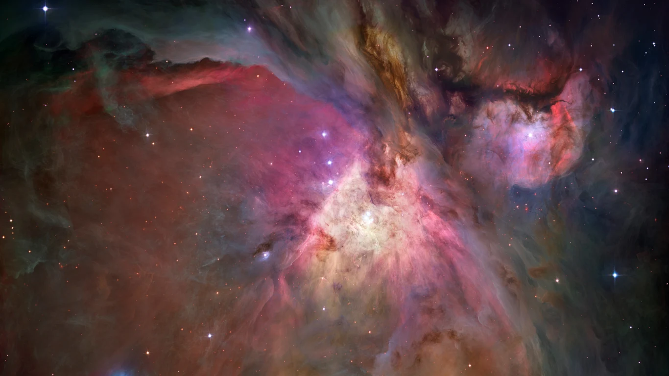 ハッブル宇宙望遠鏡撮影のオリオン大星雲